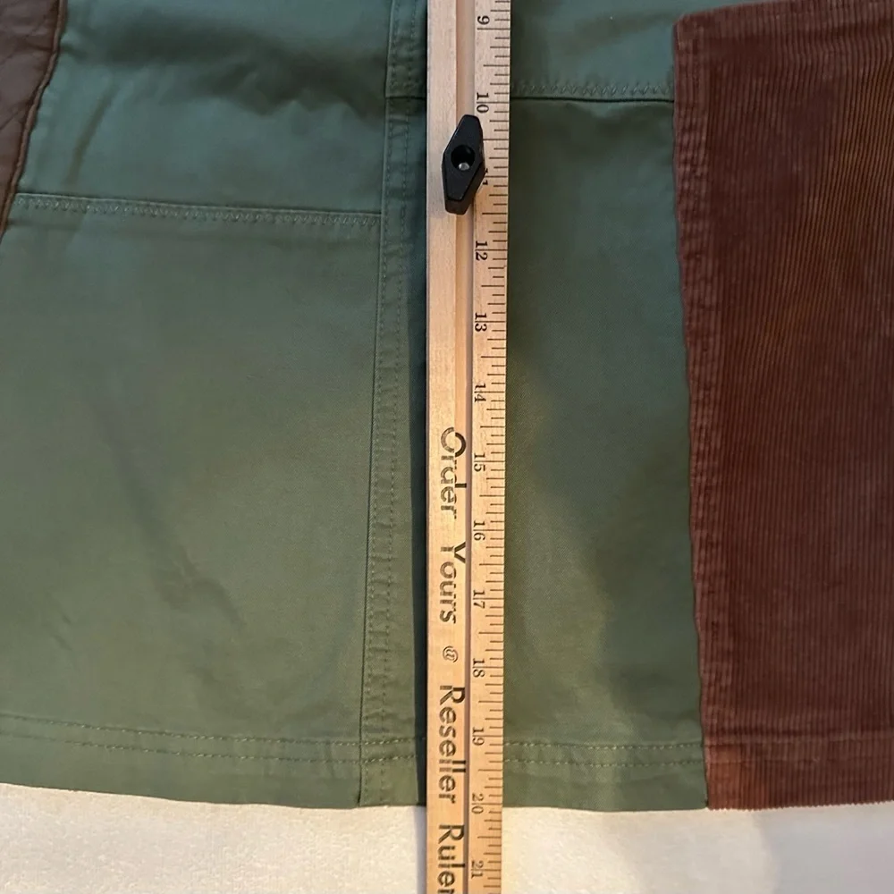 MEADOW RUE Anthropologie Patchwork Cargo Skirt 8 Quilted Pocket Corduroy NWT - Picture 5 of 8